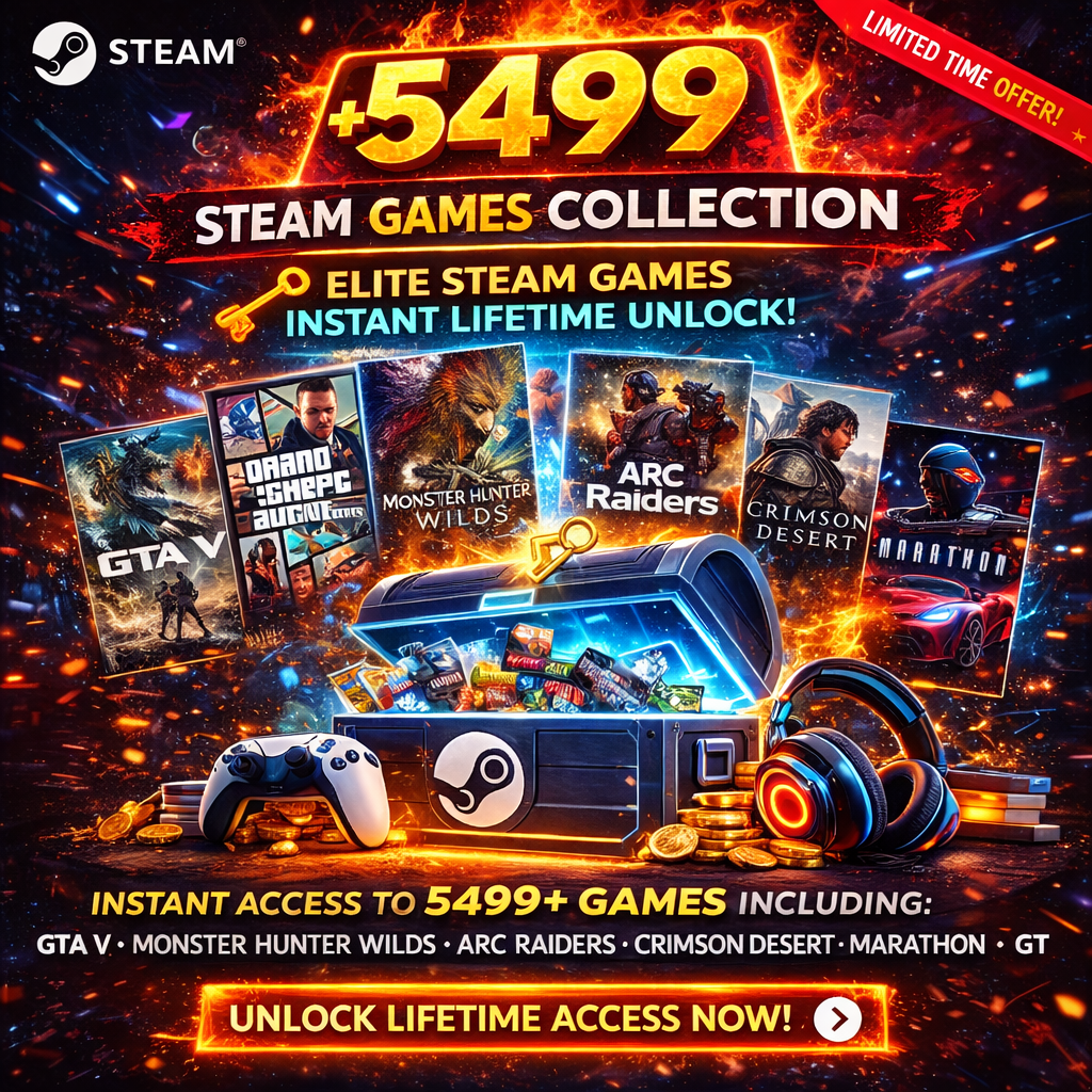 Pro Pack - 5499+ Steam Games Collection